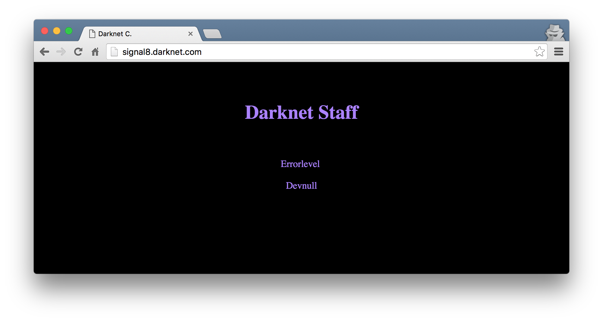 Darknet adress